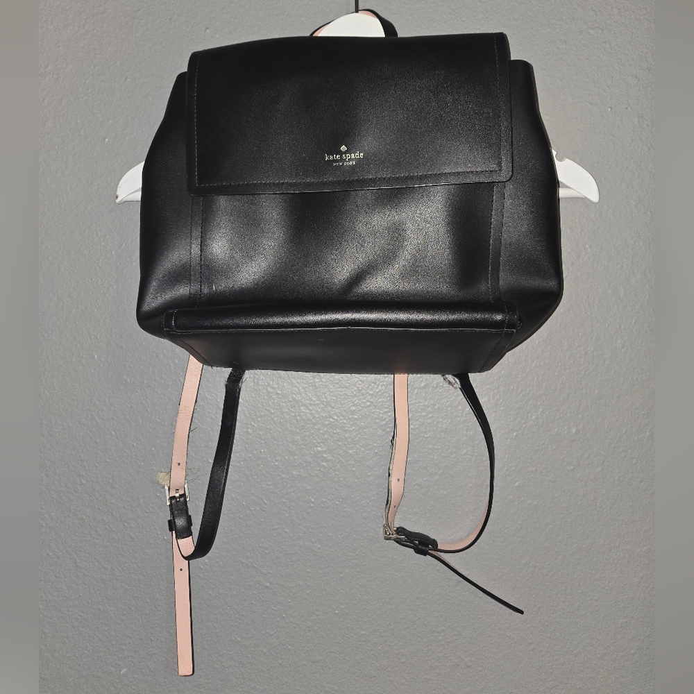 Kate Spade Somerville Road Megyn Black And Light Pink Backpack